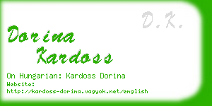 dorina kardoss business card